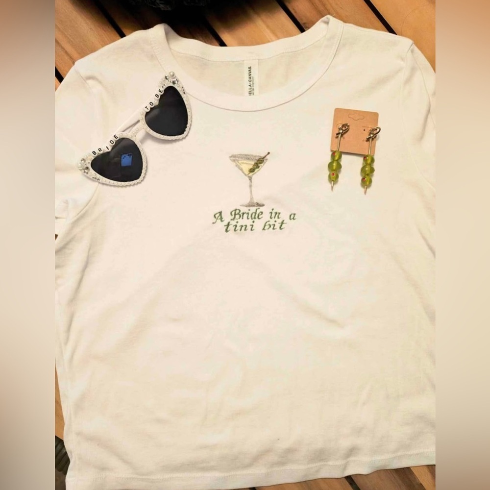 Bride Embroidered Tee Set
